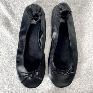 Dr. Scholl’s Black Roll Up Packable Fast Flats Ballet Flats 7/8